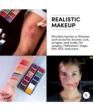 FX Alcohol-Activated 12 Colors Makeup Palette | Highly Pigmented Professional Makeup for Stage Film Costumes & Cosplay - Buy Online on SooperMarket.com