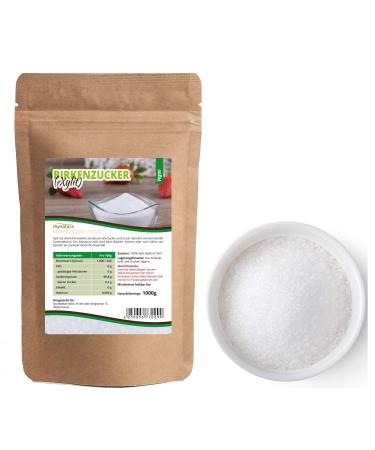 Mynatura birch sugar xylitic 1000g i The real from Finland i gluten -free i vegan i sugar substitute i without stevia i without aspartam i vegan and gluten free (1000g) 1 kg (1 Pack)