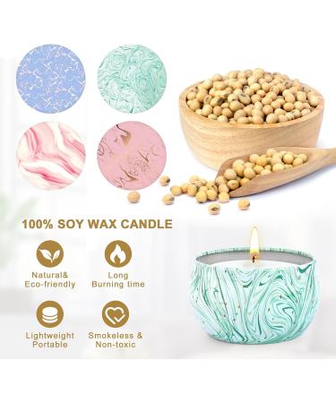 Larger Aromatherapy Candle Gift Set for Women - 4 Pack Natural Soy Wax Candles for Stress Relief Perfect for Christmas Birthdays & Valentine's Day - Buy Online on SooperMarket.com