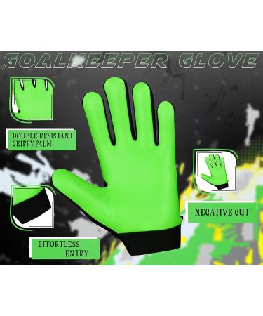 Keeperking Clawxen Goalkeeper Gloves for Kids | Junior Football & Soccer Gloves for Ages 3-7 | Boys & Girls Green - Buy Online on SooperMarket.com
