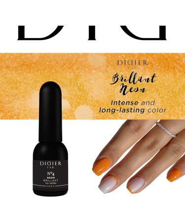 Didier Lab - Premium UV Gel Nail Polish - Brillant Neon No4- Gel Nail Varnish - Nail Art - Long-Lasting High Gloss Wear - Gel Nail Polish - Gel Nails - Glitter Gel Nail Polish - Rich Pigment - 8ml - Buy Online on SooperMarket.com