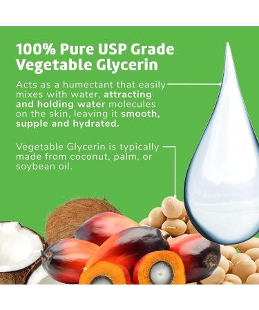 De La Cruz 100% Pure Vegetable Glycerin - 8 fl oz | USP Grade for Hair, Skin & DIY Projects - Buy Online on SooperMarket.com