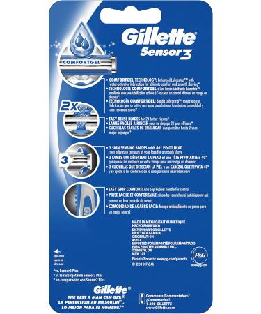 Gillette Sensor3 Men's Disposable Razor Bundle | Sensor3 and Sensor3 Sensitive (4 Razors Each) Razor + Razor 4 Count 4 Count (Pack of 1) - Buy Online on SooperMarket.com