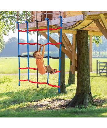 Mont Pleasant Kids Climbing Cargo Net | Ninja Swingset Rope Ladder for Jungle Gyms | Outdoor Obstacle Course Training Net 4.85ft x 6.1ft - Buy Online on SooperMarket.com