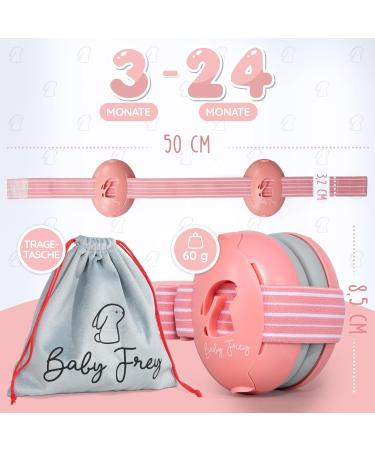 Buy Baby Frey Hearing Protection for Babies | Test Winner Noise Reduction Up to 23dB | Comfortable Baby Headphones with Non-Slip Band & Premium Carrying Bag | Pink - Buy Online on SooperMarket.com