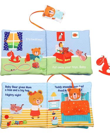 Goodnight Teddy Soft Baby Book - Interactive Developmental Cloth Toy for Boys and Girls | Machine Washable Soft Fabric | Perfect Gift Box for Infants and Toddlers - Buy Online on SooperMarket.com
