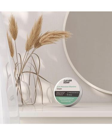 Clever Soap 0.5% Piroctone Olamine Face & Body Cream - Helps Prevent Flare-Ups - Suitable For Seborrheic Dermatitis Psoriasis Acne & Oily Sensitive Skin - Fragrance & Oil Free For Men & Women - Buy Online on SooperMarket.com