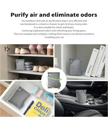 Buy Bamboo Charcoal Air Purification Bag - 10 100g Activated Carbon Deodorizer for Home Car Closet & Bathroom | Best Air Purifier & Fume Absorber for Pet Odors - Buy Online on SooperMarket.com