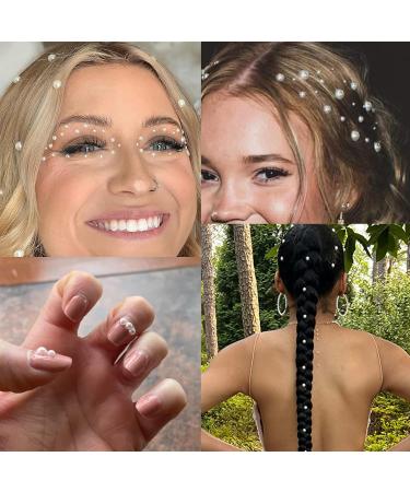 QWALIT Stick-on Face & Hair Gems | Reusable Rhinestones & Pearls for Body Decoration & Fake Nose Studs - International Shipping - Buy Online on SooperMarket.com