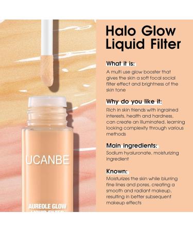 UCANBE Halo Glow Liquid Filter | Radiant Skin Complexion Booster | Vegan & Cruelty-Free | Soft-Focus Look | Longwear 0.91OZ Light Fair 05 - Buy Online on SooperMarket.com