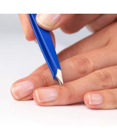 REMOS Stainless Steel Combination Tweezers 9.5cm - Dark Blue | For Splinters & Hair - Buy Online on SooperMarket.com