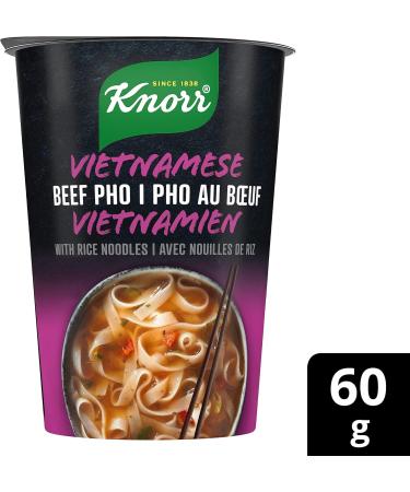 Knorr Rice Noodle Cup for a light soup meal or snack ready in 5 mins Vietnamese Beef Pho low fat and no artificial colours 60 g Beef Pho 60 g (Pack of 1) - Buy Online on SooperMarket.com