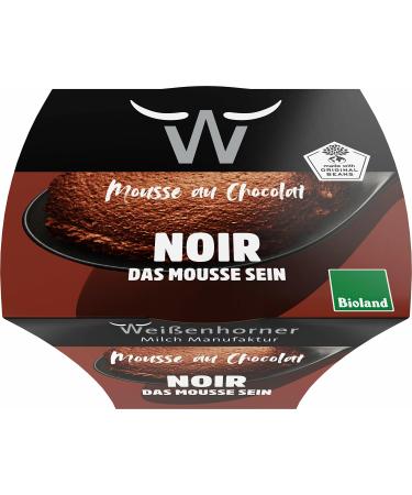 Weißenhorner Milch Manufaktur Bioland Mousse au Chocolat noir (6 x 80 gr) 80 g (pack of 6)