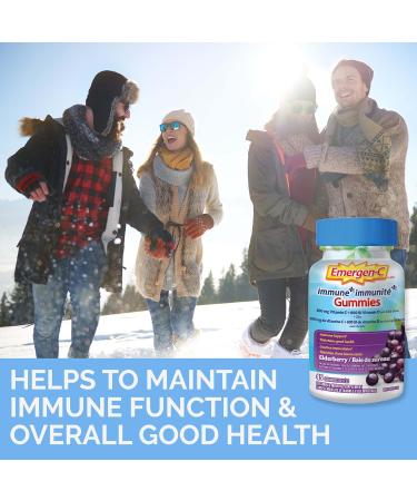 Emergen-C Immune+ 500mg Vitamin C Gummies Supplement Immune System Booster Elderberry 45 Gummies Elderberry 45 count (Pack of 1) - Buy Online on SooperMarket.com