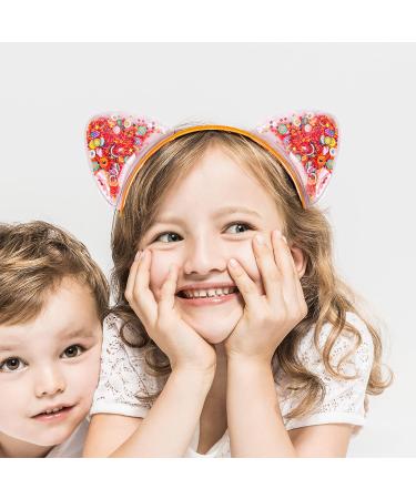 Fishdown Cute Cat Ears Headbands Set for Girls - Non-slip Transparent Quicksand Design (7pcs Per Pack, Color-1) - Buy Online on SooperMarket.com