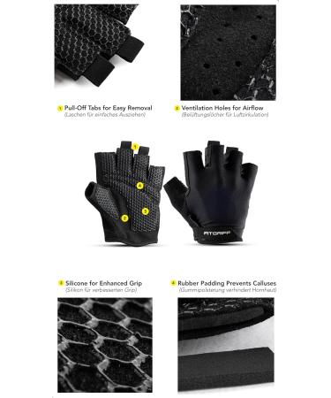 FITTEGE Training Gloves for Men & Women | Optimal Fitness Gloves for Strength Training & Gym Workouts | Durable Black Lifting Gloves - Buy Online on SooperMarket.com