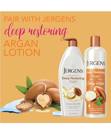 Jergens Deep Restoring Argan Body Wash Daily Moisturizing Cleanser Paraben Free 22oz Infused with Nourishing Argan Oil pH Balanced & Dermatologist Tested - Buy Online on SooperMarket.com