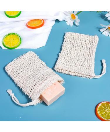 Natural Sisal Soap Saver Bag - Exfoliating Soap Pouch for Shower Scrubber - Set of 2 - Buy Online on SooperMarket.com