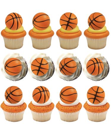 12 Pack Basketball Cupcake Toppers Basketball Player Basketball Apparel Cupcake Picks for Kids First Birthday Basketball Sports Theme Baby Shower Cake Decorations Supplies 5
