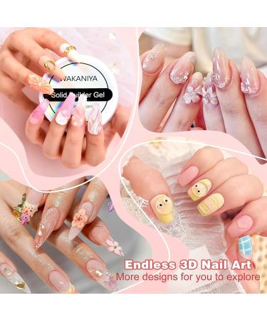 WAKANIYA Solid Gel Builder - 3D Sculpting Gel for Nail Art | Non-Sticky Hand Carving & Clear Gel for Salon & DIY - Ships Worldwide - Buy Online on SooperMarket.com