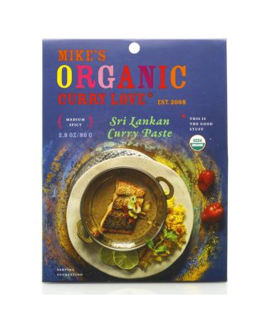 Mike's Organic Curry Love Sri Lankan Curry Paste, Made in Sri Lanka | 1 x 2.8 oz Sri Lankan Curry Single