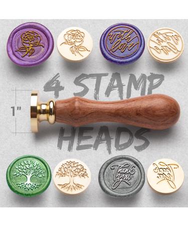 Wax Stamp Kit - 16 Colors Quick Melt Wax Gun with Seal Heads & Metallic Pens - Perfect for Wedding Invites & Christmas Letter Sealing - Buy Online on SooperMarket.com