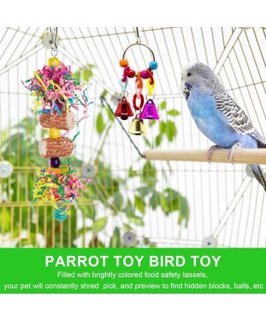 Aobuviou 3 Pack Budgie Toys Parrot Toys Bird Toys for Caged Birds Cockatiel Toys Bird Shredding Toy Foraging Shredder Toy Parrots Chewing Toys Parrot Cage Shredder Toy for Small Parakeets - Buy Online on SooperMarket.com