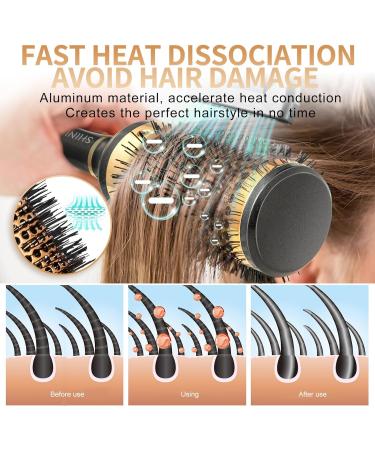Hair Brush - SHINLEA Round Hair Brush for Blow Drying 43mm Aluminium Curly Hair brush Hairbrushes for women Professional Curling Hair Drying Styling Straightening and Shine - Buy Online on SooperMarket.com