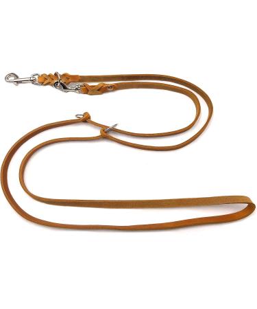 Premium Double Linen Dog Liner for Small & Large Dogs - Adjustable 5m x 12mm Cognac - Buy Online on SooperMarket.com