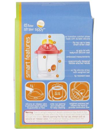 Innobaby Sippin' Smart EZ Flow Straw Sippy Cup - Pink 10 Ounce (SIP-103) - BPA-Free - Buy Online on SooperMarket.com