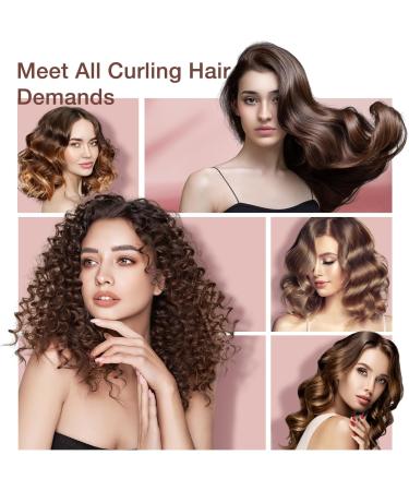 5 in 1 Curling Iron Set | Instant Heat Hair Curling Wand with Ceramic Wands & Accessories for Girls and Women - Black - Buy Online on SooperMarket.com