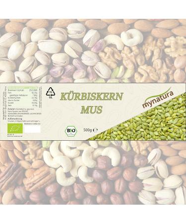 Mynatura Bio Pumpkin Seed Spread - 2x500g | Organic Bread Spread & Muesli Topping | Nutritious Baking Ingredient - Buy Online on SooperMarket.com