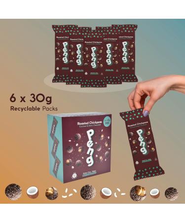 Peng Roasted Chickpeas Snack (6 x 30g) - Coconut Flavor | High Protein Plant-Based Double Roasted Snack - Buy Online on SooperMarket.com