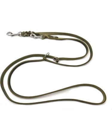 Adjustable Dog Liner for Small & Large Dogs - 2m Olive Green | Durable Double Linen Leash - Buy Online on SooperMarket.com