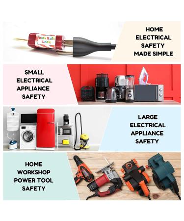 Roride 2 Electrical Power Cord Plug Lock - OSHA Approved Safety Device for Machinery & Tools - Childproof Lock for Baby, Toddler, Teen Safety (Red) - Buy Online on SooperMarket.com