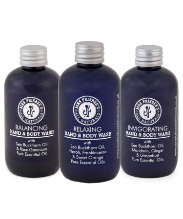 Aromatherapy Hand & Body Wash Collection/Made with Aloe Vera Sea Buckthorn Soap Bark Extract and Pure Essential Oils/Free From Sulphates/Vegan/Natural/Cruelty