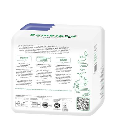 Buy Bambibo Baby Diapers Size 3 (6-11 kg) - Organic Cotton Moisture Indicator 78 Disposable Diapers - Eco-Friendly Shipping Worldwide - Buy Online on SooperMarket.com