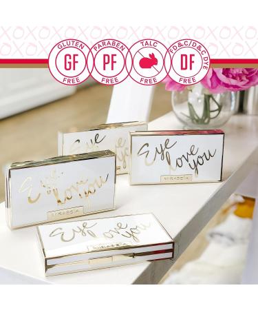 Mirabella Romance Eyeshadow Palette - Eye Love You Collection | Neutral Ultra-Pigmented Pressed Powders | Long-Lasting Matte & Shimmer Shades | Blendable & Natural Formula | Paraben & Talc-Free - Buy Online on SooperMarket.com