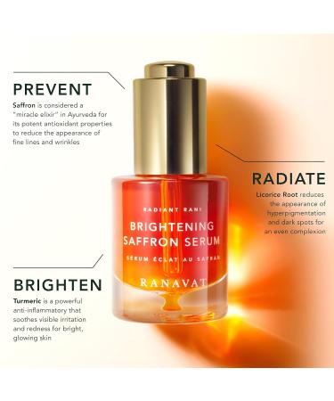 RANAVAT Brightening Saffron Face Serum | Discoloration & Dark Spot Corrector | Vitamin C Alternative for Hyperpigmentation (0.17 oz - Buy Online on SooperMarket.com