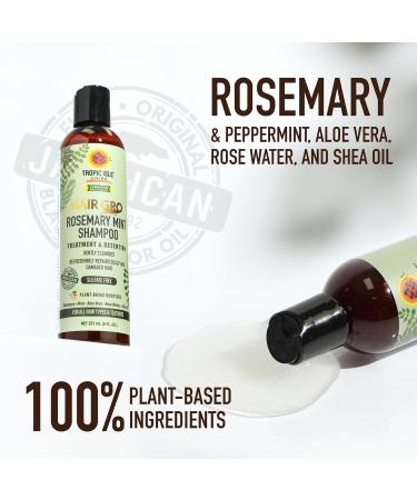 Tropic Isle Living Rosemary Mint Shampoo 8 oz - Nourishing Gentle Cleanser for All Hair Types Cruelty-Free Sulfate-Free - Buy Online on SooperMarket.com
