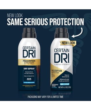 Certain Dri Clinical Antiperspirant Deodorant Dry Spray 4.2 oz 3 Pack - Fast Acting Protection for Men and Women - Buy Online on SooperMarket.com
