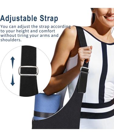 Pacearth Large Yoga Mat Bag - 40 x 15 Reversible Two-Tone Tote for Most Size Mats, Black - Buy Online on SooperMarket.com