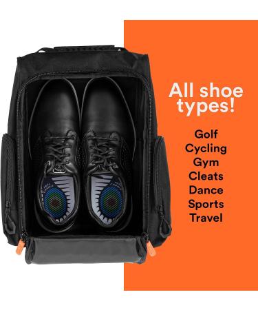 Fitdom Tactical Golf Shoe Bag - Black Zippered Carrier with Ventilation & Pockets - Buy Online on SooperMarket.com