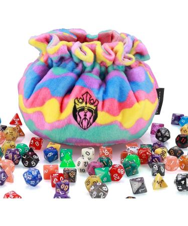CardKingPro Immense OCD Edition Dice Bag - Rainbow & Pink - 200+ Dice Capacity - Patented Design - Buy Online on SooperMarket.com