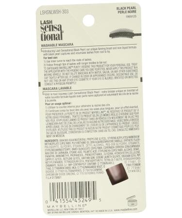 Maybelline Lash Sensational Volumizing Mascara Black Pearl 303 - 0.32 oz (Pack of 1) | Washable Mascara - Buy Online on SooperMarket.com
