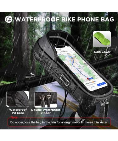 Waterproof 360 Rotatable Mobile Phone Holder for Bicycles - Gray Bracket with Rain Hood for 7 Smartphones & GPS - Buy Online on SooperMarket.com