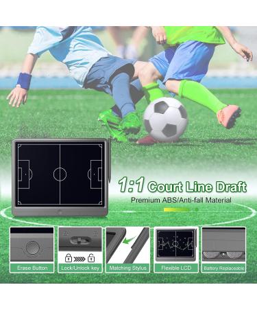 TUGAU Electronic Coach Board Premium Tactical Marker Board | Large LCD Screen with Stylus Pen | Soccer Baseball Football Hockey Tennis Training Equipment - 15 inch - Buy Online on SooperMarket.com
