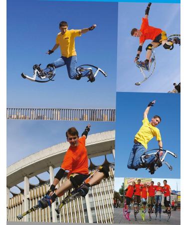 Skyrunner 2018 New Model Jumping Stilts POGO Stilts Kangaroo Shoes Bouncing Spring Stilts Men Women Fitness Exercise Black Load Weight:90-100KG/198-220LBS - Buy Online on SooperMarket.com