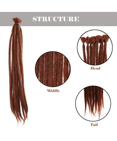 Buy No LIFE 10PC 50cm Ginger Red Dreadlock Extensions - Synthetic Crocheted Jamaican Punk Hip-Hop Reggae Hair Wigs for Men & Women - Buy Online on SooperMarket.com