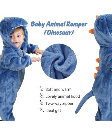 COOKY.D Winter Hooded Romper Jumpsuit - Unisex, Blue (6-12 Months) - Buy Online on SooperMarket.com
